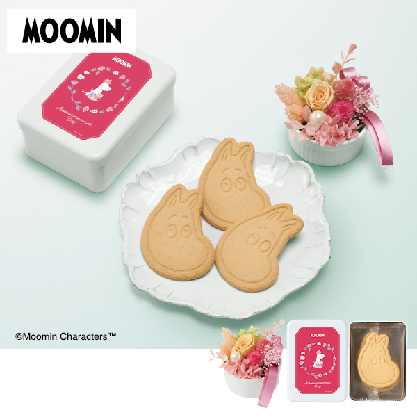 ムーミン クッキー缶とプリザーブドフラワー（480057） 商品サムネイル