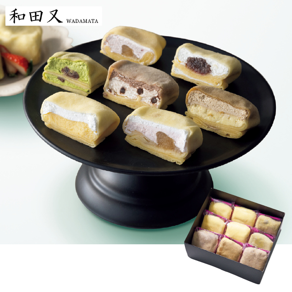 和田又 手包みもちっとクレープ 9個（480190） 商品サムネイル