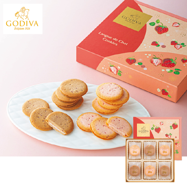 ゴディバ あまおう苺ラングドシャクッキー アソートメント 18枚入（480048） 商品サムネイル