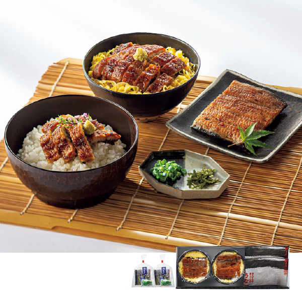 まんてんや 手焼きうなぎ蒲焼切身、ひつま武士どんセット（018072） 商品サムネイル