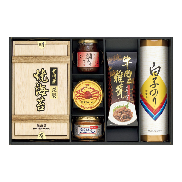 紅ずわいがに＆有明産焼海苔＆白子のりバラエティギフト（157025） 商品サムネイル