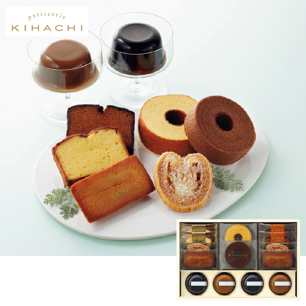 パティスリー キハチ コーヒーゼリー&カフェオレプリンと焼菓子 8種14個入（480215） 商品サムネイル