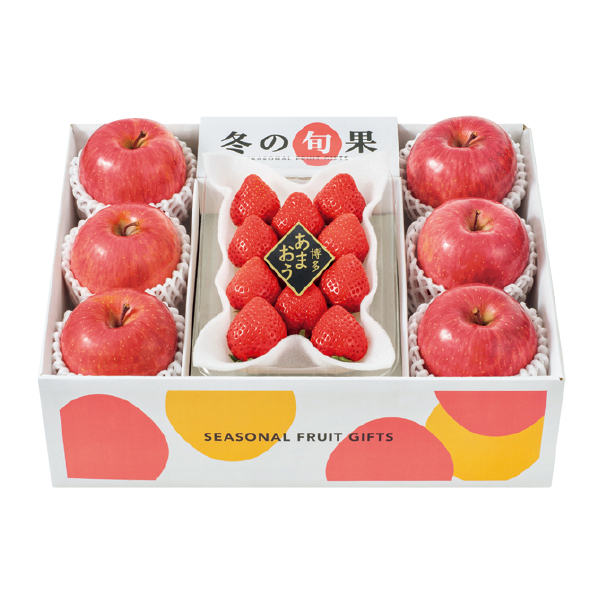 冬の旬果 あまおう苺＆サンふじりんご（011024）お届け期間：12/1～12/19 商品サムネイル