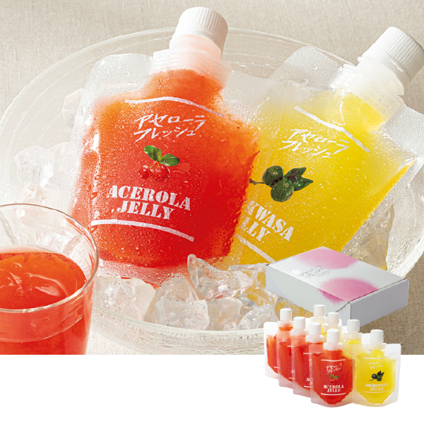 アセローラフレッシュ アセローラ飲むゼリー＆シークヮーサー飲むゼリーセット（086046） 商品サムネイル