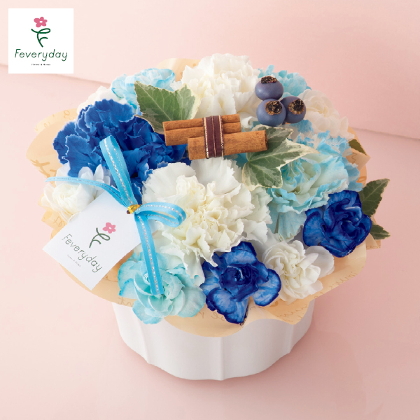 welzoFLOWER カーネーションアレンジ「ブルーベリーパフェ」（480589） 商品サムネイル