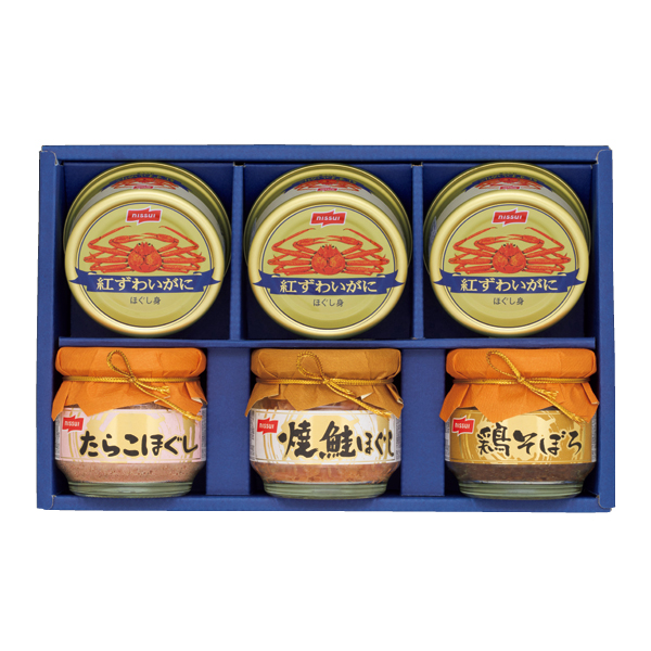 ニッスイ 紅ずわいがに缶詰・瓶詰詰合せ（111014） 商品サムネイル