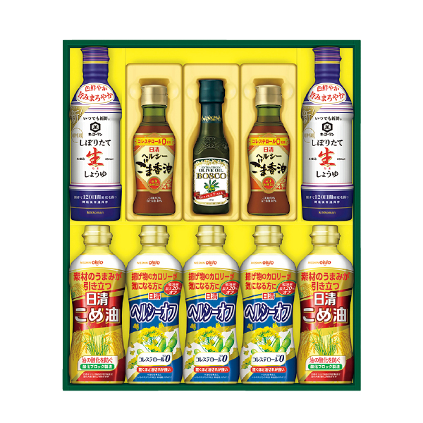 日清オイリオ バラエティオイル&キッコーマンしぼりたて生しょうゆギフト（131160） 商品サムネイル