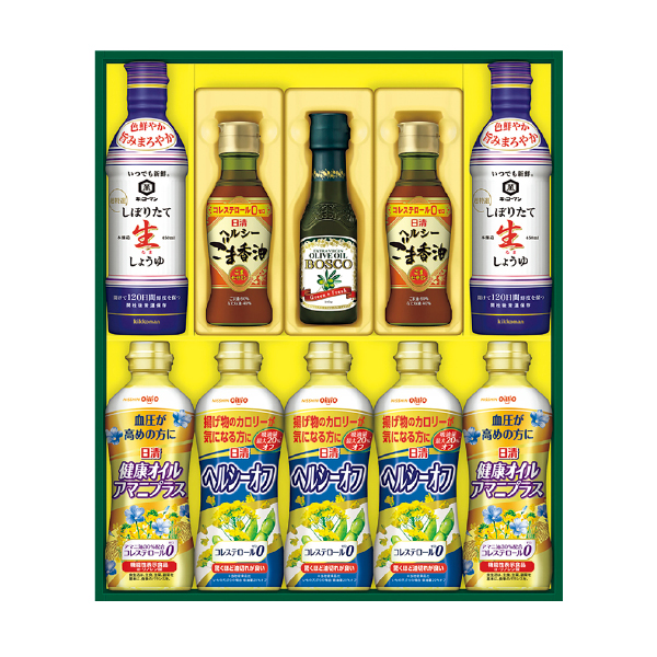 日清オイリオ バラエティオイル＆キッコーマンしぼりたて生しょうゆギフト（112165） 商品サムネイル