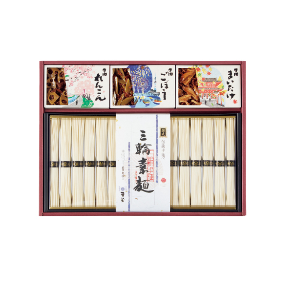 麦坐＆浅草今半 三輪素麺 牛肉佃煮詰合せ（014119） 商品サムネイル