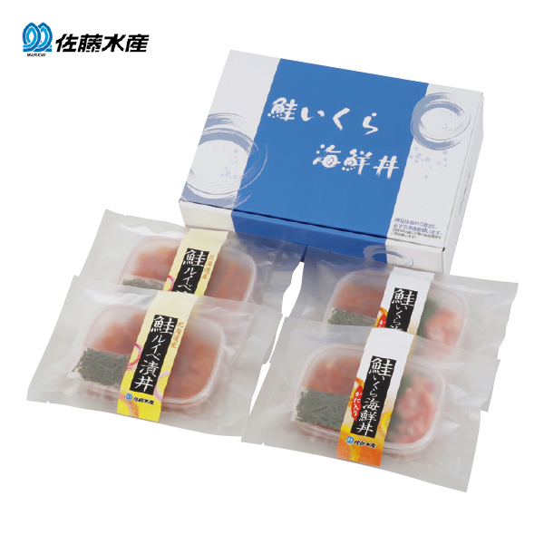 佐藤水産 鮭ルイベ漬海鮮丼2種4食入り（102025） 商品サムネイル
